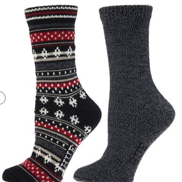 Hue Geo Stripe Boot Socks 2 pair, Aromasoles Double Layer, Sherpa Socks O/S NWT - Picture 1 of 14